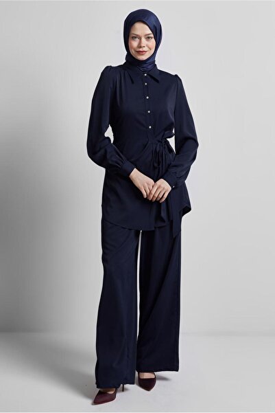 Alvina Tie Detailed Trouser Suit 45370