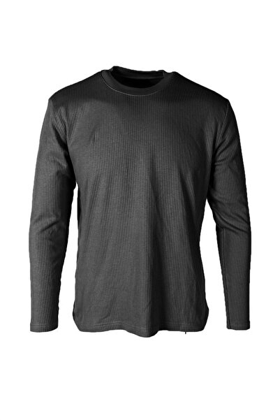 trender O Neck Interlock Black Men's Sweatshirt 5503