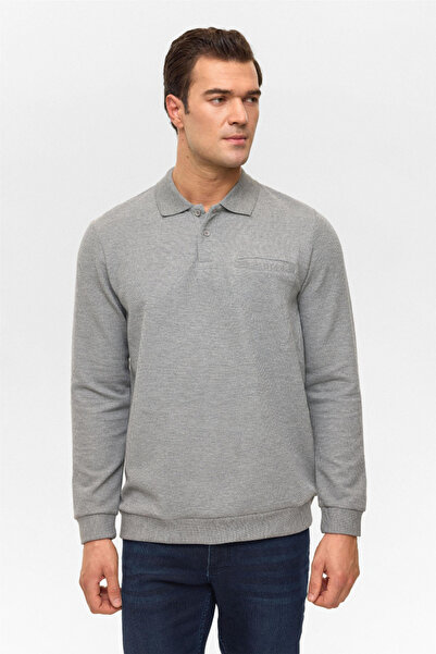 SÜVARİ Sw2013700015 Polo Neck Men's Sweatshirt