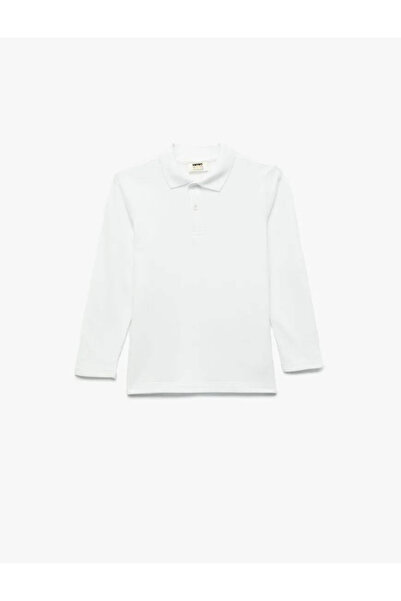 Koton Pamuklu Uzun Kollu Basic Polo Yaka Tişört