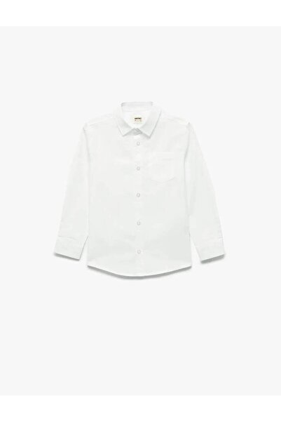 Koton Erkek Çocuk Uzun Kol Gömlek 6WKB60006TW