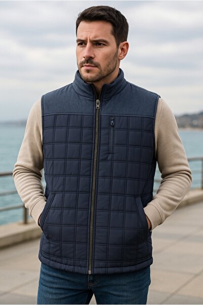 BYBEYEMS GİYİM ΧΕΙΜΕΡΙΝΟ ΑΝΔΡΙΚΟ ΚΑΠΙΤΟΝΕ ΓΙΛΕΚΟ ΣΚΟΥΡΟ ΜΠΛΕ