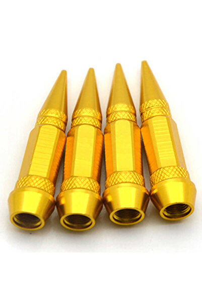 Universal Sivri Sibop Kapağı Mermi Sibop Kapağı 4lü Sarı
