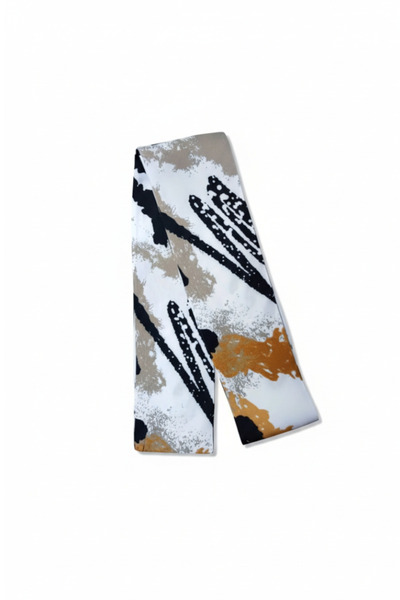 maia Taba Sulu Boya Desenli Viskon Fular – 100×7 cm – Modern ve Zarif Stil