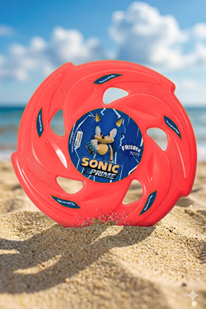 viyol marketim لعبة فريزبي مرخصة من سونيك برايم - قرص طائر متين - لعبة أطفال للعب في الهواء الطلق