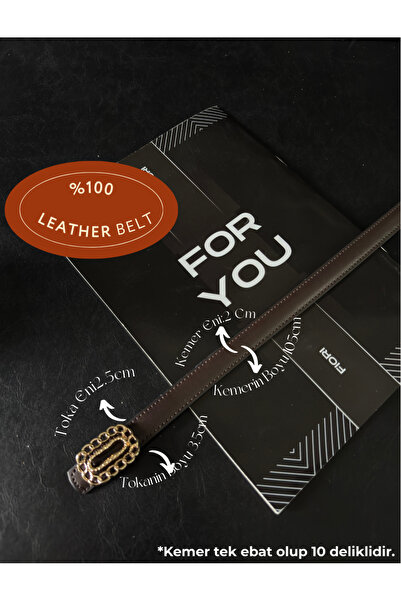 Fiori Genuine Curved Twist Buckle Thin Women's Belt, Coat Belt, Shirt Belt, Dress Belt