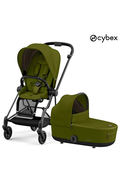 Cybex Mios Set (Matt black-khaki green) (portbebe hediyeli)