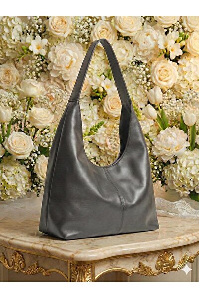 MİOSSA حقيبة كتف نسائية كبيرة مسطحة محبوكة