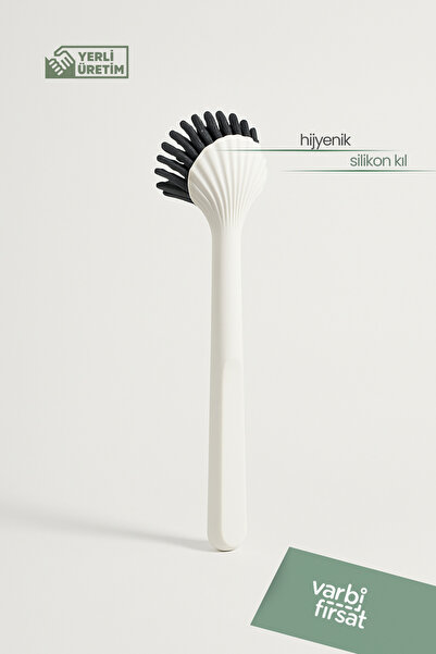 Varbifırsat Silikonski vrh - Super izdržljiva četka za sudopera - Bela