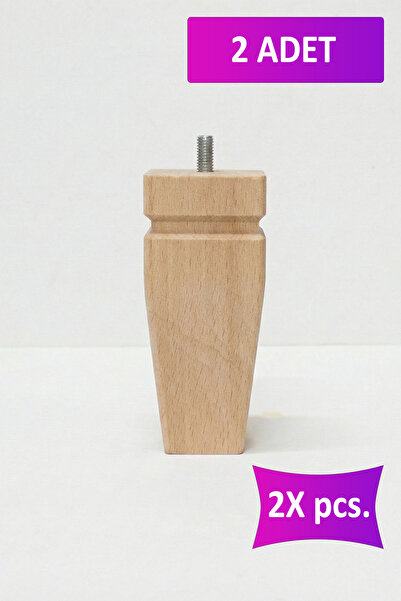 merbiles 2 Adet Ahşap 12 Cm Ayak Mobilya Ayağı Baza Ayağı Robot Süpürge Uyuml...