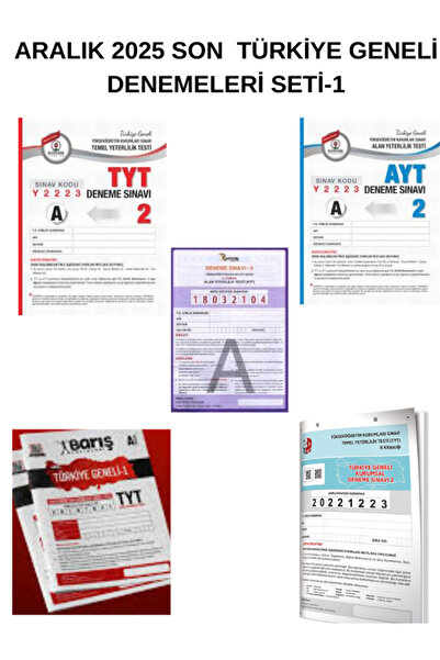 3D Yayınları ARALIK AYI SON TÜRKİYE GENELİ DENEMELERİ 5 Lİ SÜPER SET-1