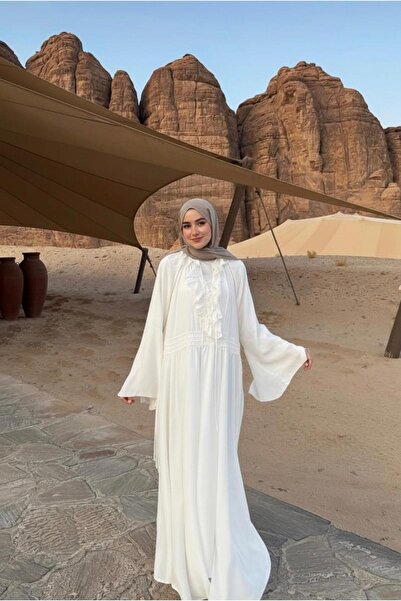 Rabia Ateş فستان مكافئ بلون إكرو