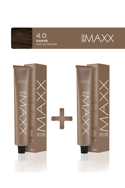 MAXX DELUXE 2'li Tüp Saç Boyası 60 ml 4.0 Kahve