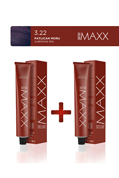 MAXX DELUXE 2'li Tüp Saç Boyası 60 ml 3.22 Patlıcan Moru