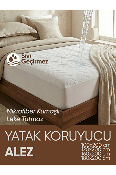 Piyes Home Kapitoneli Sıvı Geçirmez Microfiber Kapitoneli Fitted Yatak Alezi ...