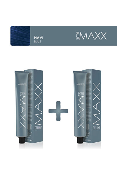 MAXX DELUXE 2'li Tüp Saç Boyası 100 ml Mavi