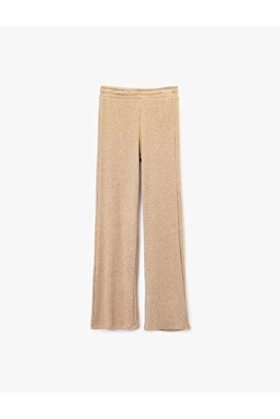 Koton Women's Clothing Slim Fit Long Sleeve Round Boat Neck Glitter T-Shirt 6...