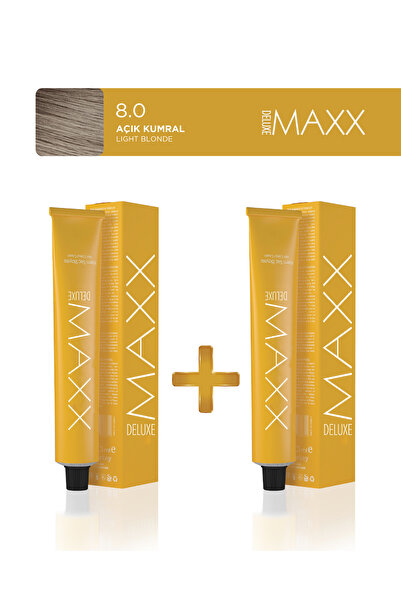 MAXX DELUXE 2'li Tüp Saç Boyası 60 ml 8.0 Açık Kumral