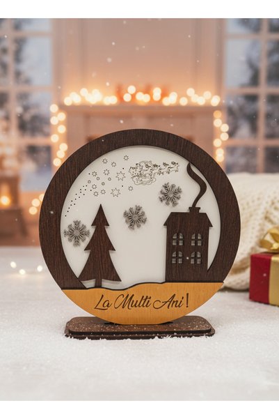 OEM Decoratiune festiva cu mesajul La multi ani”, 20cm, handmade