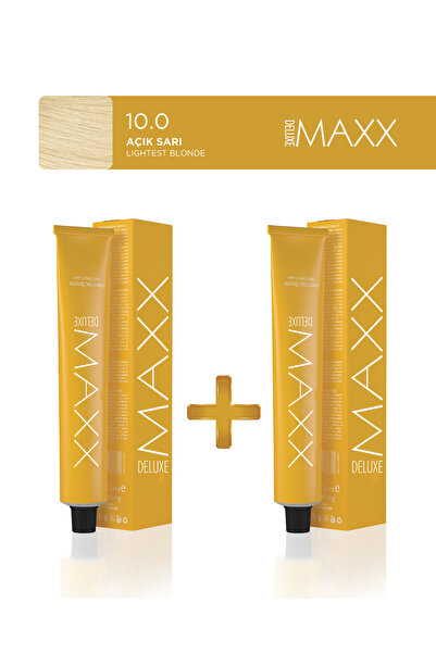 MAXX DELUXE 2'li Tüp Saç Boyası 60 ml 10.0 Açık Sarı