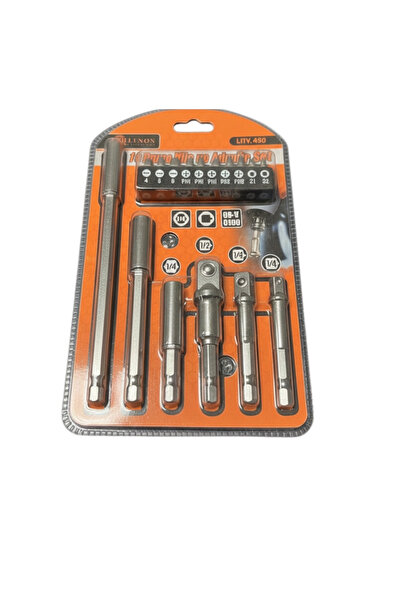 Lenox Tools Bits ve Adaptör Seti 16 Parça Uzatma Aparatlı Tornavida ve Matkap...