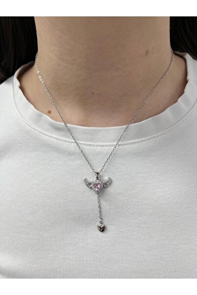 focusbella قلادة من الفولاذ المقاوم للصدأ على شكل قلب