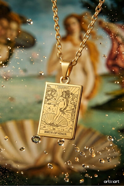 ArtinArt Botticelli Birth Of Venus Kolye • 316l Çelik • Hediye Kutulu • Kişiy...