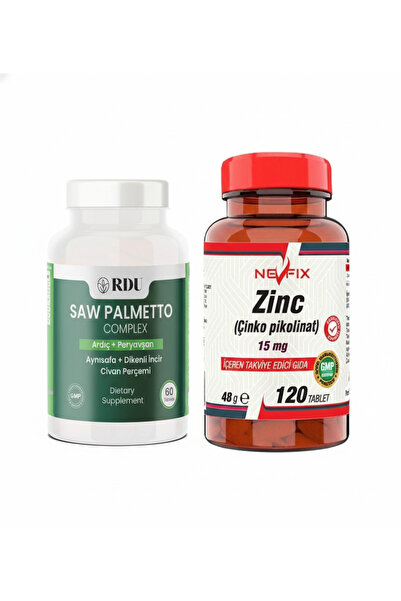 RDU Saw Palmetto Complex Ardıç Civanperçemi Peryavşan 60 Tablet - Nevfix Çink...