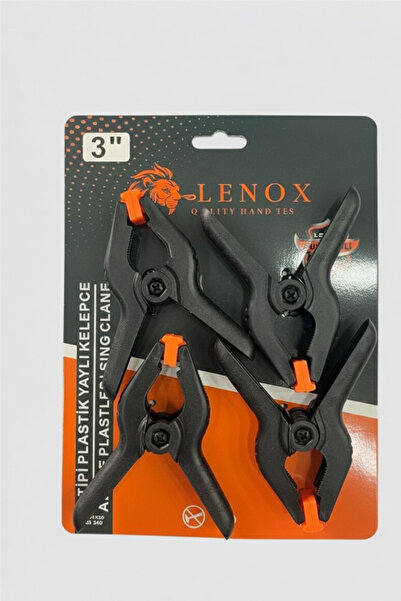 Lenox Tools Yaylı Plastik Kıskaç Seti 4’lü 3 İnç Güçlü Sabitleme Mandalı Atölye Marangoz Kelepçesi