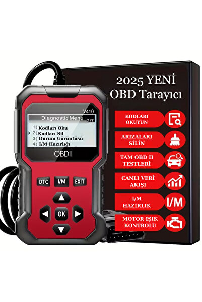 GreaTech V410 OBD2 Araba Otomobil Arıza Tespit Cihazı Tüm araçlara uyumlu Hata Okuma Silme Işık Söndürme