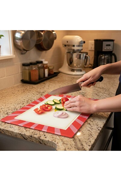 Buğra Home Tempered Glass Cutting Board Scratch Resistant & Heat Resistant & ...