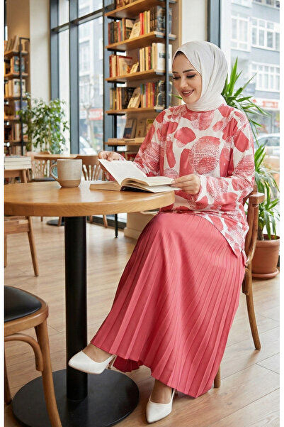 modamira kadın sandy 2li eteği piliseli ikil tesettür etekli takım