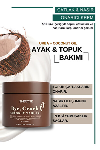 Sherose Bye, Crack - Ayak ve Topuk Çatlak Kremi Özel Onarıcı Bakım 120ML