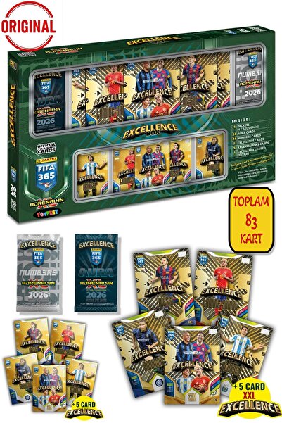 TOYFEST SINIRLI ADET!.. Panini FIFA 365 2026 Adrenalyn XL Excellence Box Aura Numb3r5 XXL Özel Koleksiyonu