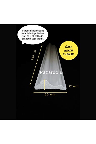 decofloor Boyanabilir Duvar Çıtası Pd 6 Cm - 1 Boy ( 1boy = 240 Cm )