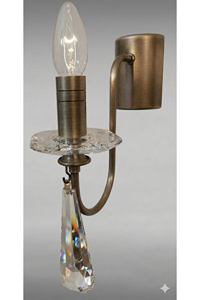 yıldırımavize Single Countess Sconce with Antique Parachute Stone