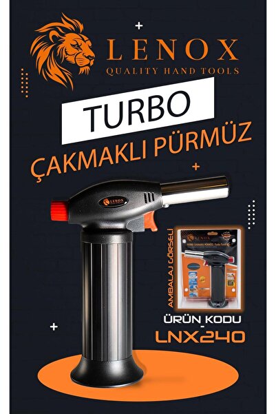 Lenox Tools Turbo Çakmaklı Pürmüz Torch Gazlı Alevli Isıtma Lehimleme Aracı B...