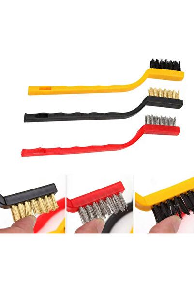 Lenox Tools مجموعة فرشاة سلكية صغيرة مكونة من 3 قطع، سلك نحاسي، سلك فولاذي، س...