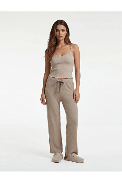 Koton Top de pijama cu decolteu în V, cu croială bretele
