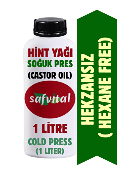 safvital %100 Saf Katkısız Hint Yağı 1 Litre – Castor Oil – Hexan Free Heksan...