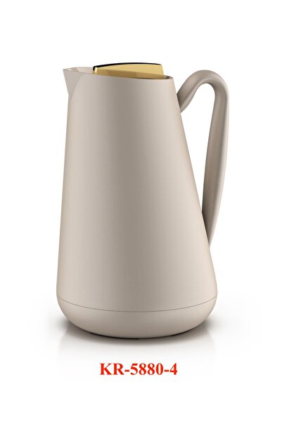 Kroos ترمس للشاي والقهوة مزود بسعة 1 لتر  لون موحد من كروس