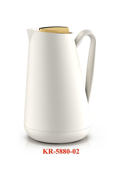 Kroos ترمس للشاي والقهوة مزود بسعة 1 لتر  لون موحد من كروس