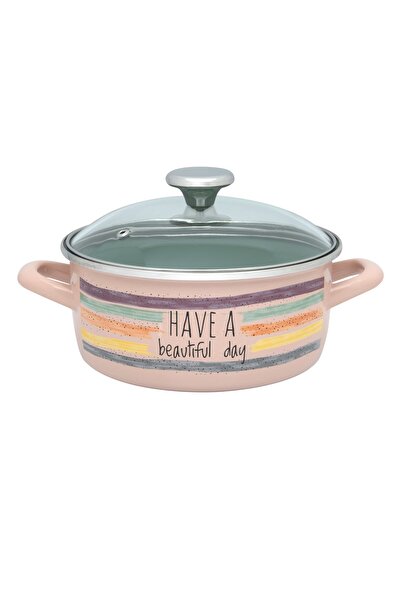 Metalac Cratiță emailată Divan Dan, 2,75 l, capac de sticlă, 20 cm, rezistență chimică, ușor de curățat