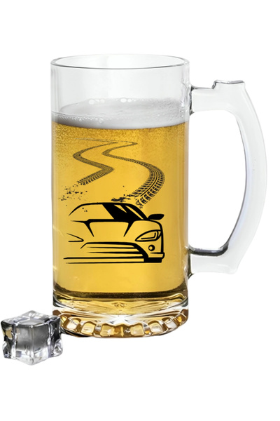 Özcan Tasarım Car Printed Beer Glass - Beer Glass