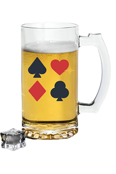 Özcan Tasarım Spade and Fly Printed Beer Glass - Beer Glass