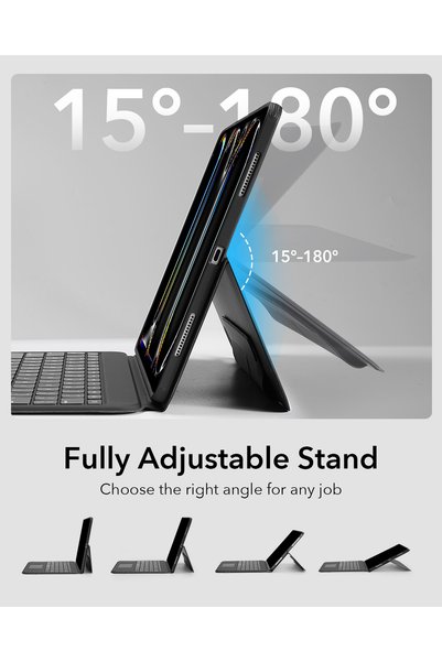ESR Ascend Keyboard Case 15°-180° Stand iPad Pro 13 2024 Black