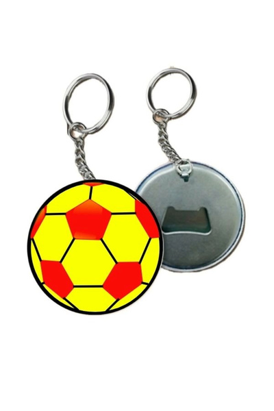 Özcan Tasarım سلسلة مفاتيح حمراء صفراء مع فتاحة