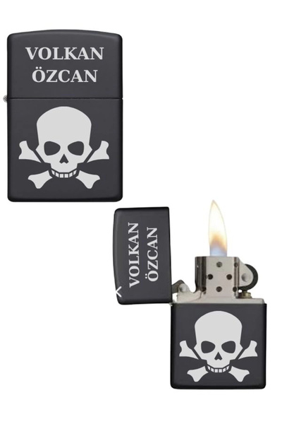 Özcan Tasarım Kişiye Özel Kuru Kafalı Metal Çakmak