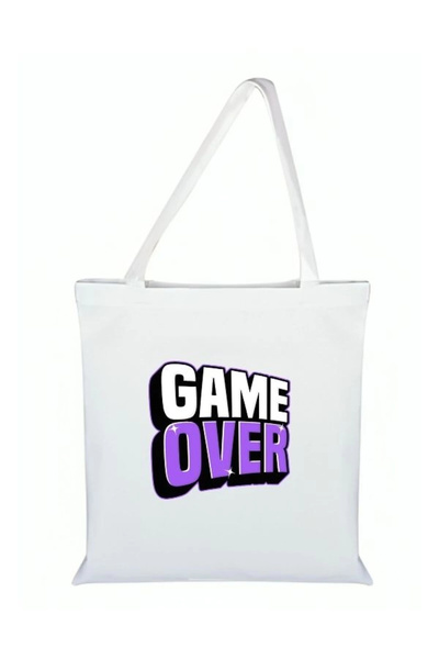 Özcan Tasarım Game Over Printed Tote Bag - Game Over Bag