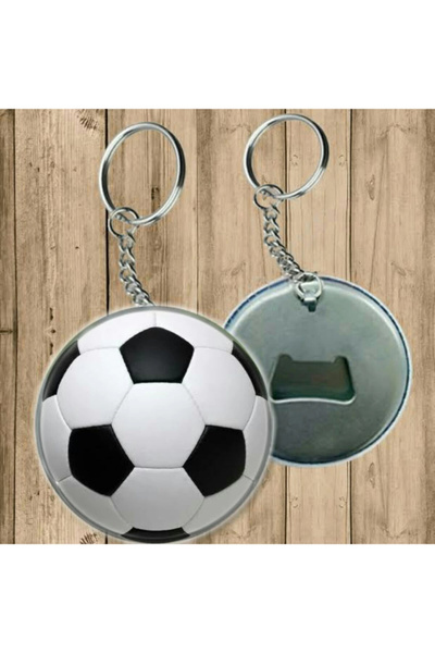 Özcan Tasarım نموذج كرة القدم - سلسلة مفاتيح مع فتاحة